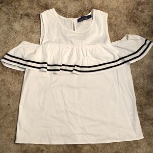 Francesca’s White & Black Blouse